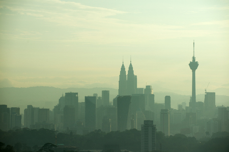 Foggy kuala lumpur morning