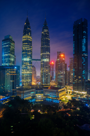 Cityscape of kuala lumpur city and twin tower malaysia Stock Photo