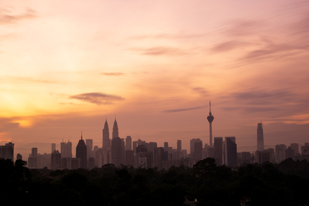 Kuala lumpur sunrise view from horizon