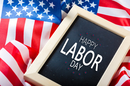 Happy labor day banner american patriotic background