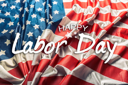 Happy labor day banner american patriotic background Stock Photo