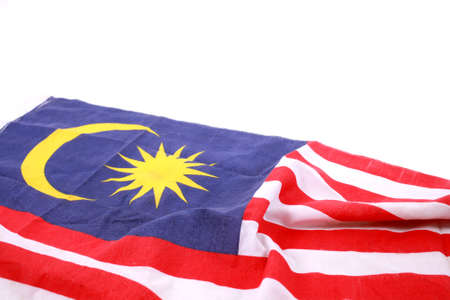 Malaysia flag on white background Stock Photo