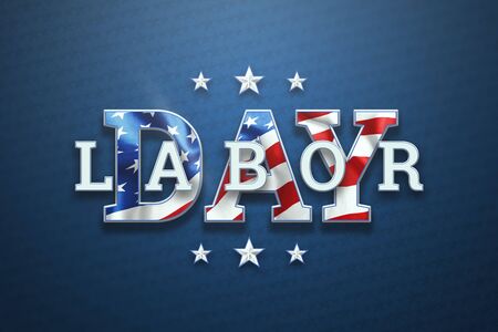 Creative background happy labor day banner design template copy space 3d illustration 3d design