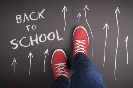 Creative concept with back to school theme Stock Photo