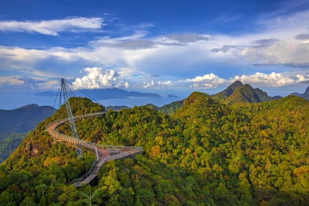 The landscape of langkawi seen from cable car viewpoint Stock Photo