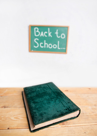 Book on the table in the classroom