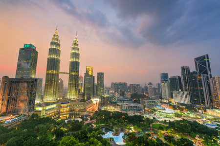 Kuala lumpur malaysia skyline